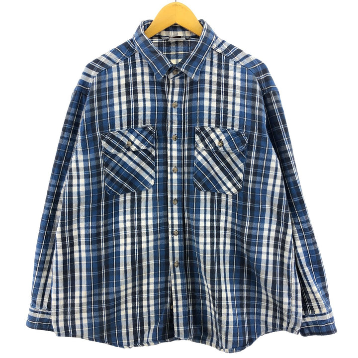 90s~ Carhartt Long Sleeve Heavy Flannel Check Shirt Men's XL Vintage /eaa502430