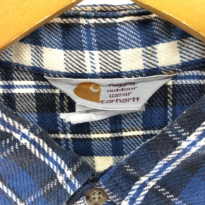 90s~ Carhartt Long Sleeve Heavy Flannel Check Shirt Men's XL Vintage /eaa502430