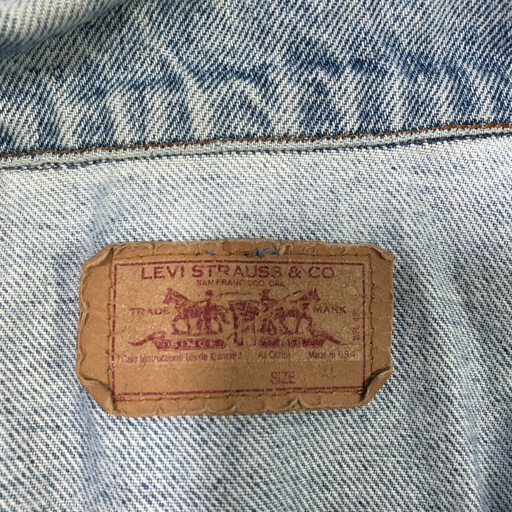 90'S Levi's denim jacket, denim jacket, made in USA, men's XL size, vintage /eaa502483