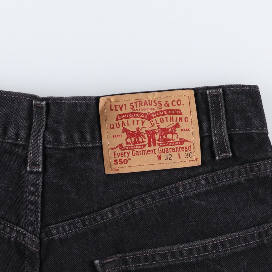 00'S Levi's 550 Relaxed Fit Black Denim Tapered Denim Pants Men's W32 equivalent / eaa502501