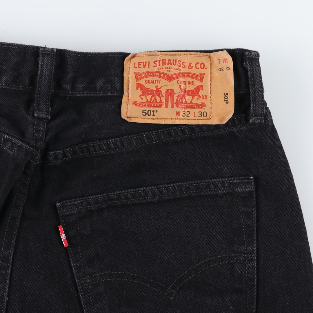 Levi's Levi's 501 Black Denim Straight Denim Pants Men's W32 equivalent / eaa502502