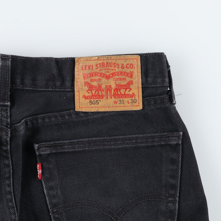 Levi's 505 Black Denim Tapered Denim Pants Men's W33 equivalent / eaa502568