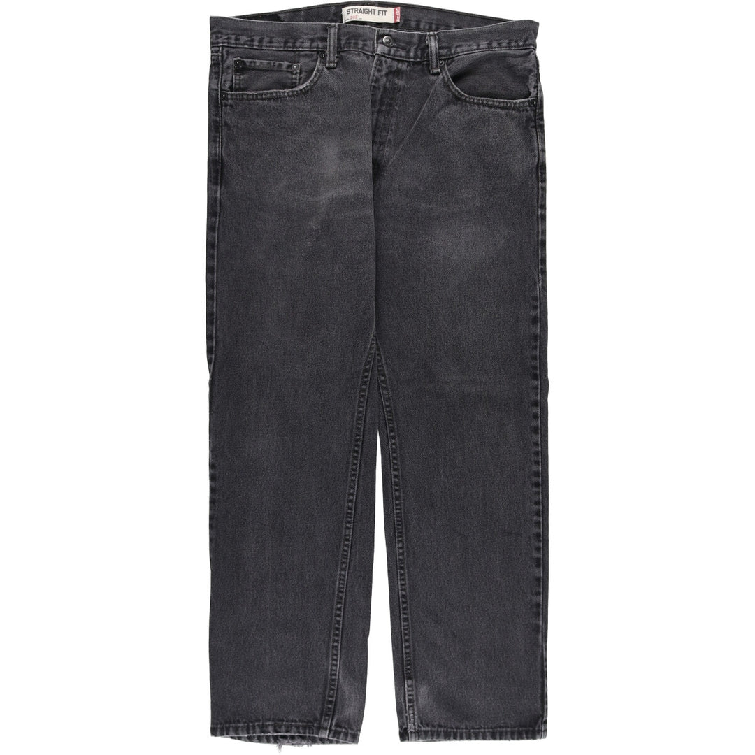 Levi's 505 STRAIGHT FIT Black Denim Tapered Denim Pants Men's W37 equivalent / eaa502570