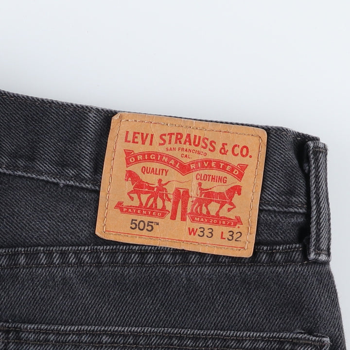 Levi's 505 Black Denim Tapered Denim Pants Men's W34 equivalent / eaa502572