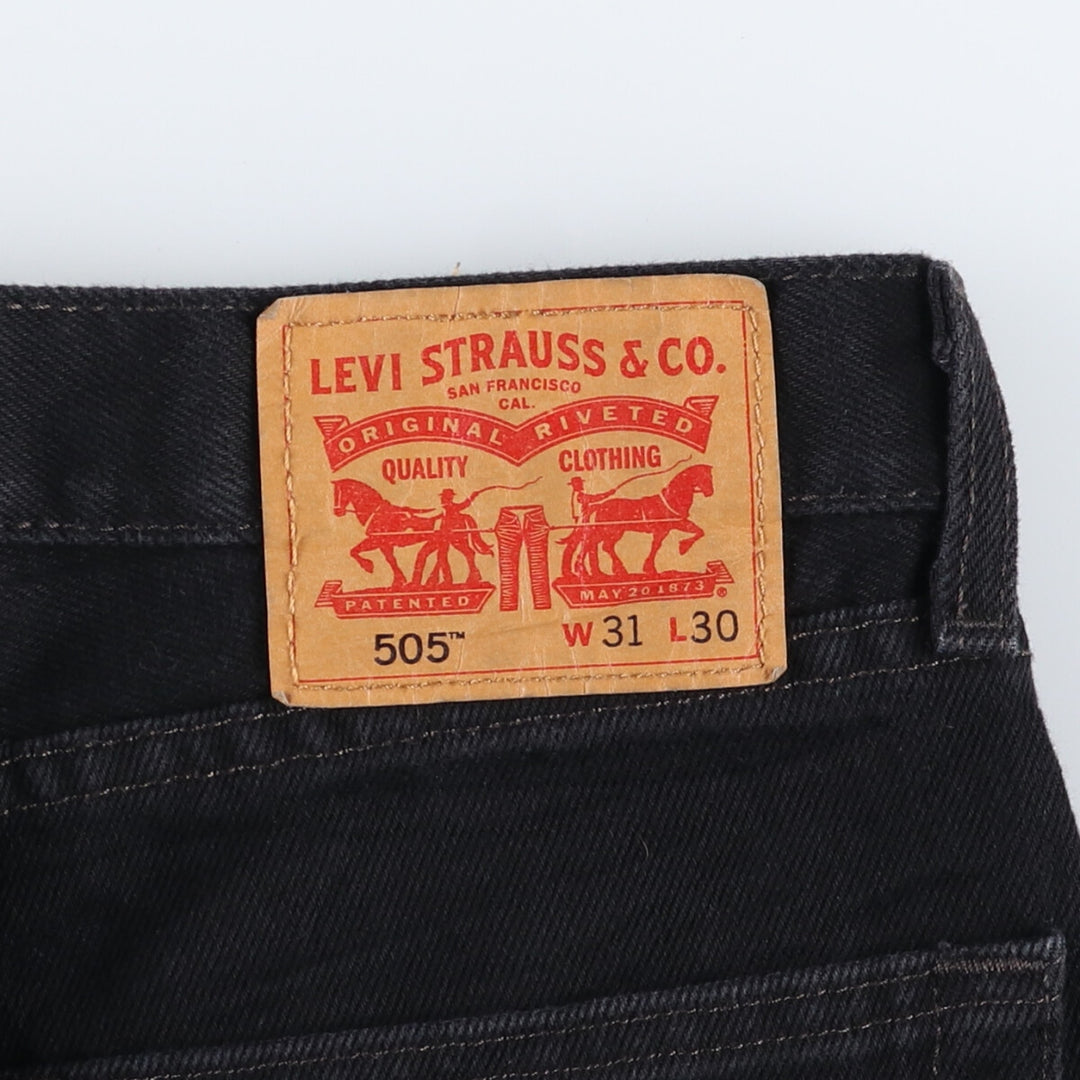 Levi's 505 Black Denim Tapered Denim Pants Men's W32 equivalent / eaa502589