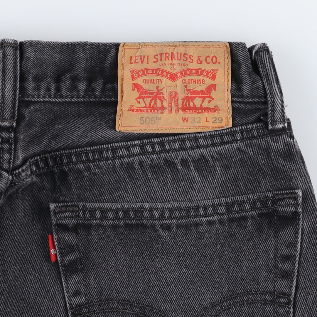 Levi's 505 Black Denim Tapered Denim Pants Men's W31 equivalent / eaa502598