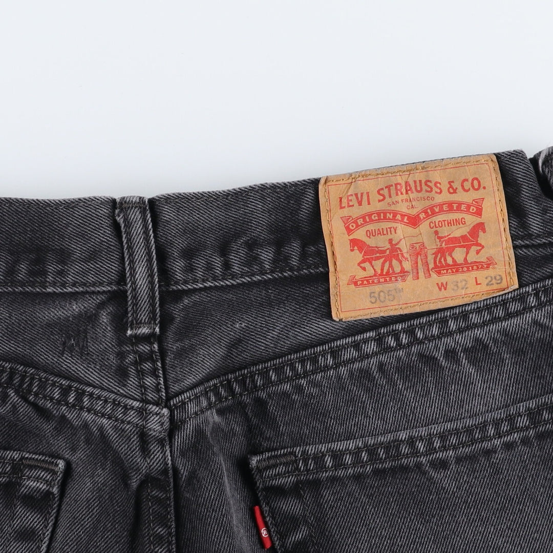 Levi's 505 Black Denim Tapered Denim Pants Men's W31 equivalent / eaa502598