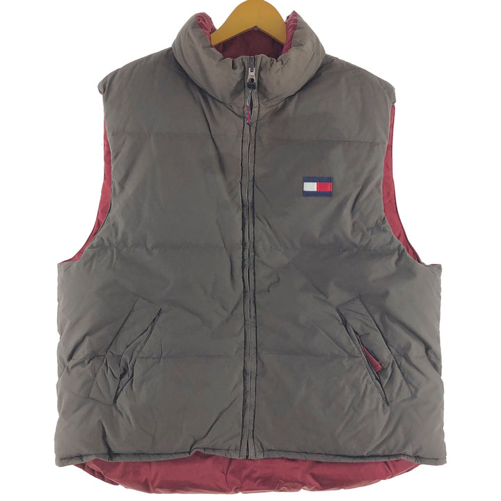 90s~ Tommy Hilfiger Reversible Down Vest Men's XL Vintage /eaa502607