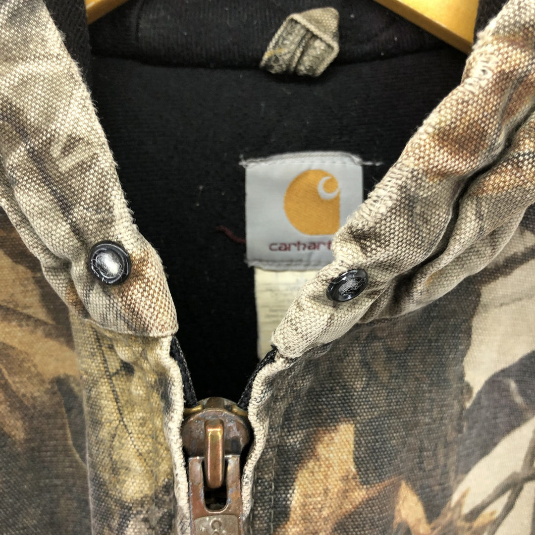 00'S Carhartt Active Jacket Real Tree Camo Duck Full Zip Parka Men's L size / eaa502653