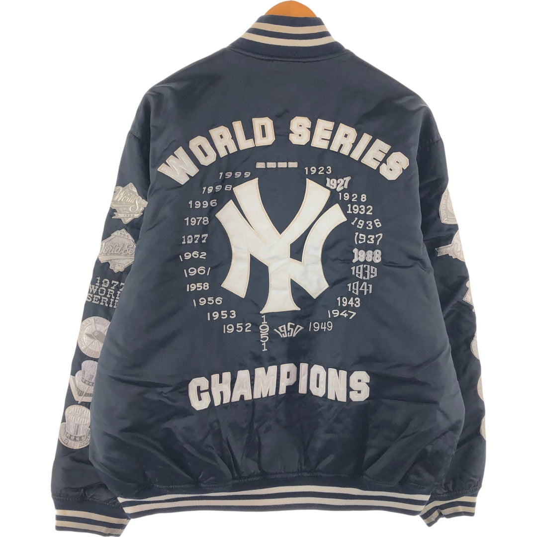 ~00'S GENUIKE MERCHANDISE MLB World Series Back Logo Nylon Stadium Jacket Award Jacket Men's L size /eaa502673