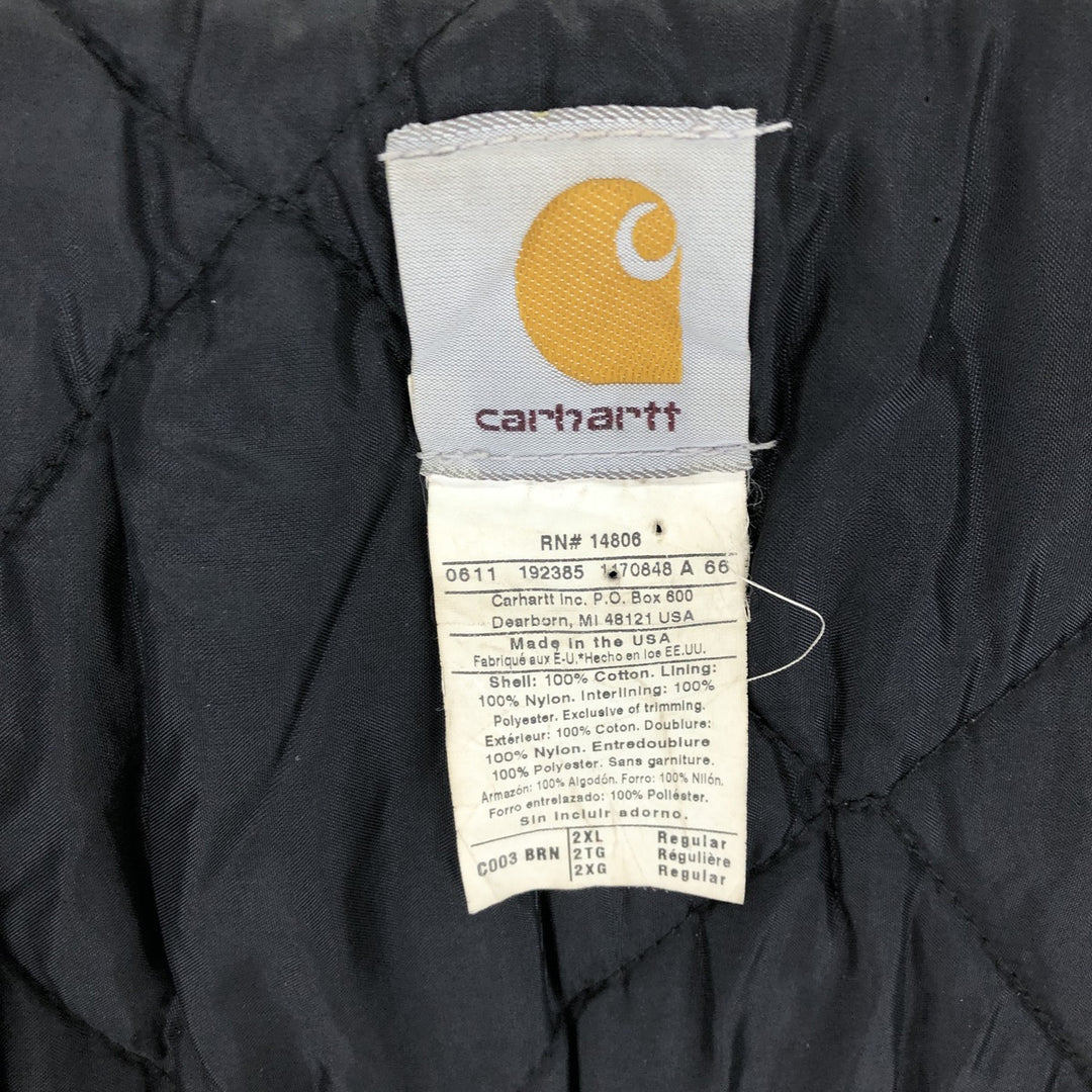 Carhartt Traditional Coat Duck Work Jacket Made in USA Men's XXL / eaa502678