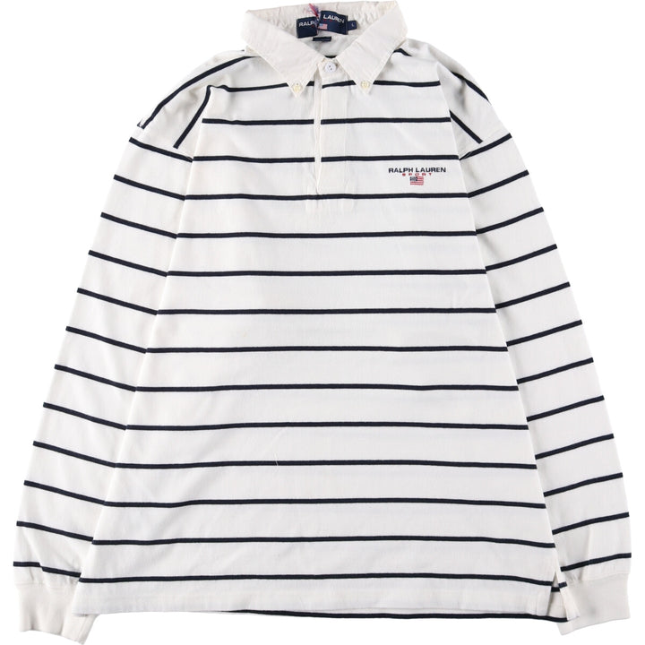 Ralph Lauren RALPH LAUREN SPORT Striped Pattern Long Sleeve Rugby Shirt Men's L / eaa502723