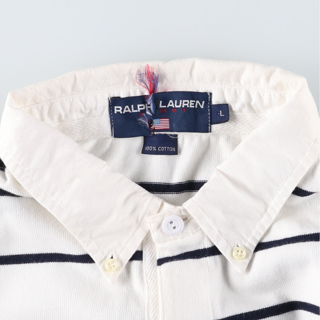 Ralph Lauren RALPH LAUREN SPORT Striped Pattern Long Sleeve Rugby Shirt Men's L / eaa502723