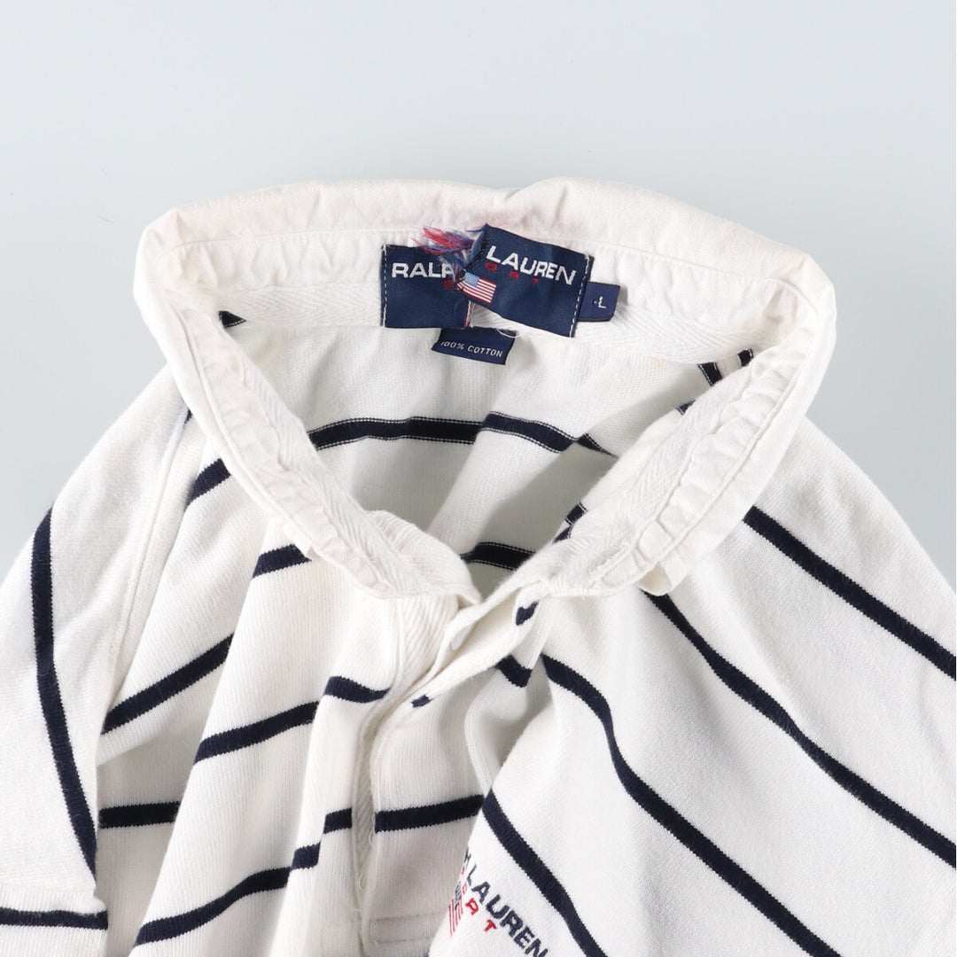 Ralph Lauren RALPH LAUREN SPORT Striped Pattern Long Sleeve Rugby Shirt Men's L / eaa502723