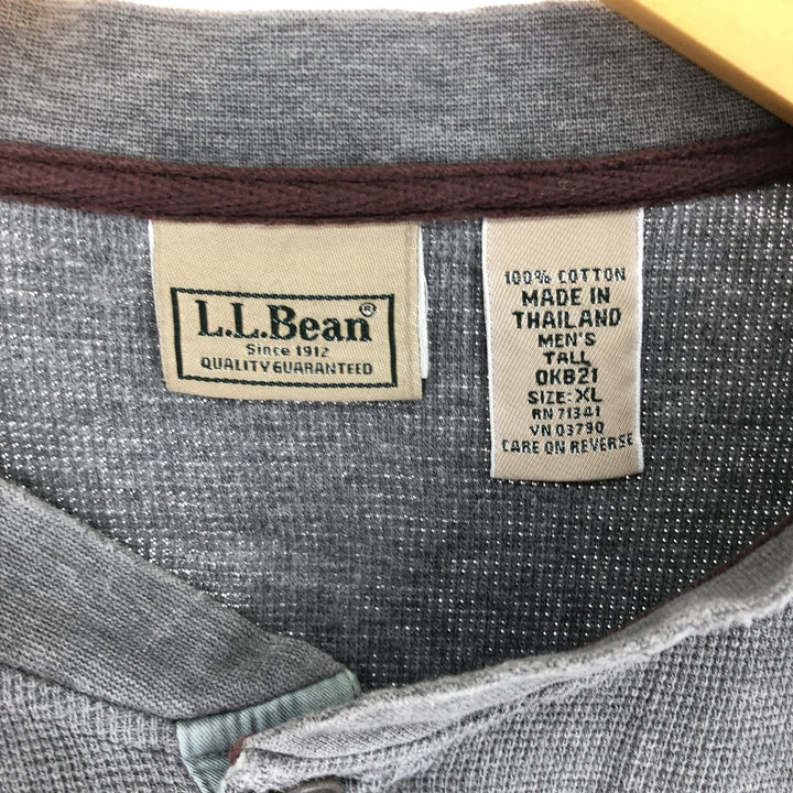 90s~00'S LLBean Henley neck thermal long T-shirt Men's XL equivalent Vintage /eaa502754