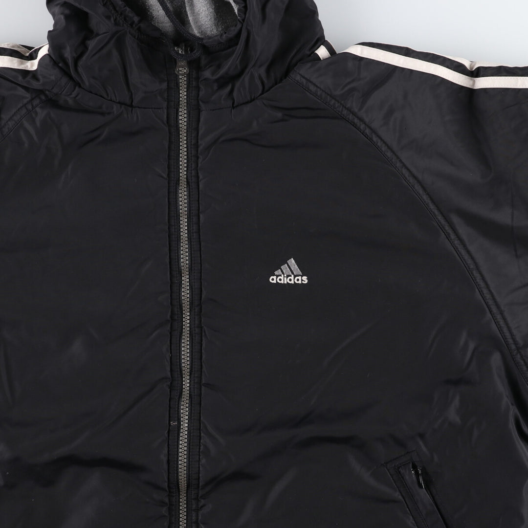 00'S adidas reversible padded hoodie puffer jacket men's size M / eaa502764