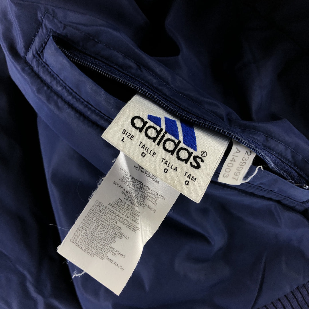 00'S adidas reversible padded hoodie puffer jacket men's size L / eaa502767