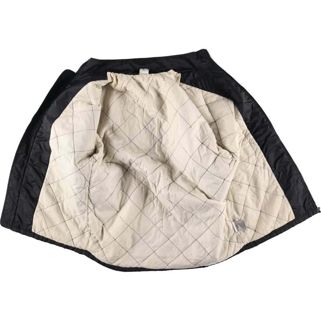 90'S Nike Back Logo Padded Puffer Jacket Men's Medium Vintage Nylon black type Vintage Second Hand