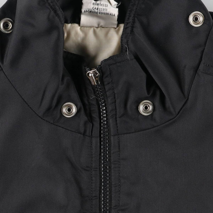 90'S Nike Back Logo Padded Puffer Jacket Men's Medium Vintage Nylon black type Vintage Second Hand