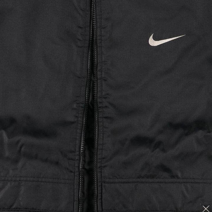90'S Nike Back Logo Padded Puffer Jacket Men's Medium Vintage Nylon black type Vintage Second Hand