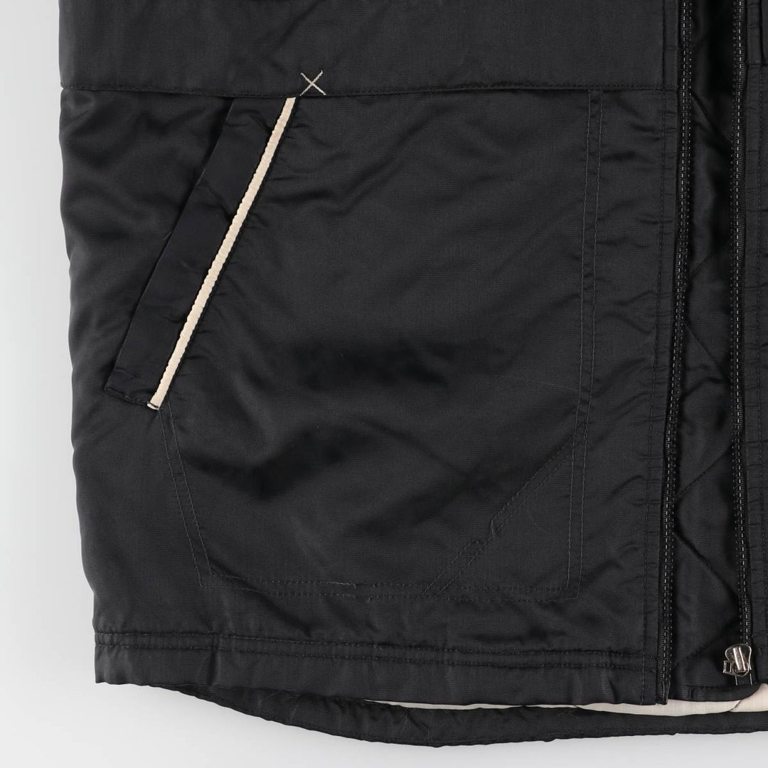 90'S Nike Back Logo Padded Puffer Jacket Men's Medium Vintage Nylon black type Vintage Second Hand