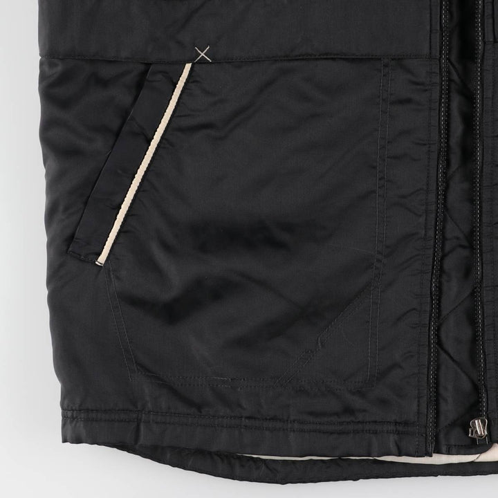 90'S Nike Back Logo Padded Puffer Jacket Men's Medium Vintage Nylon black type Vintage Second Hand