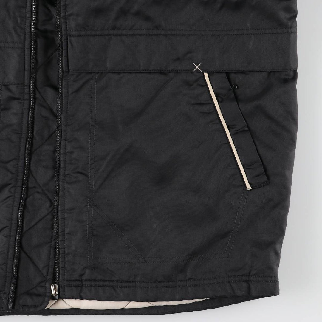 90'S Nike Back Logo Padded Puffer Jacket Men's Medium Vintage Nylon black type Vintage Second Hand