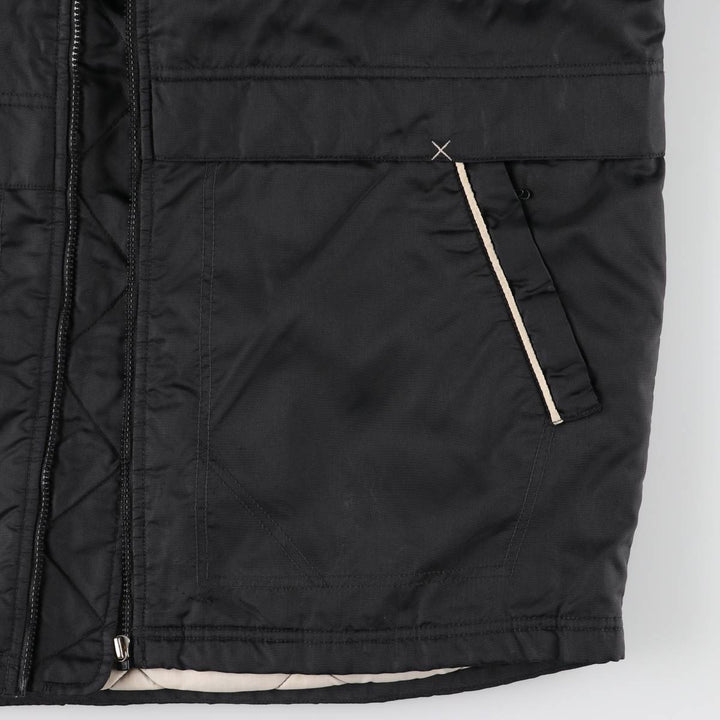 90'S Nike Back Logo Padded Puffer Jacket Men's Medium Vintage Nylon black type Vintage Second Hand