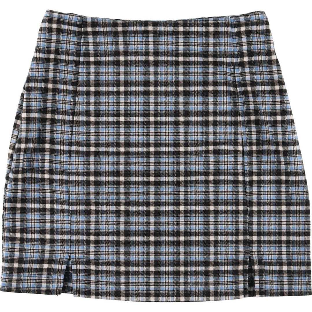 Eyeshadow Check Pattern Tight Mini Skirt Women's M size /eaa502812