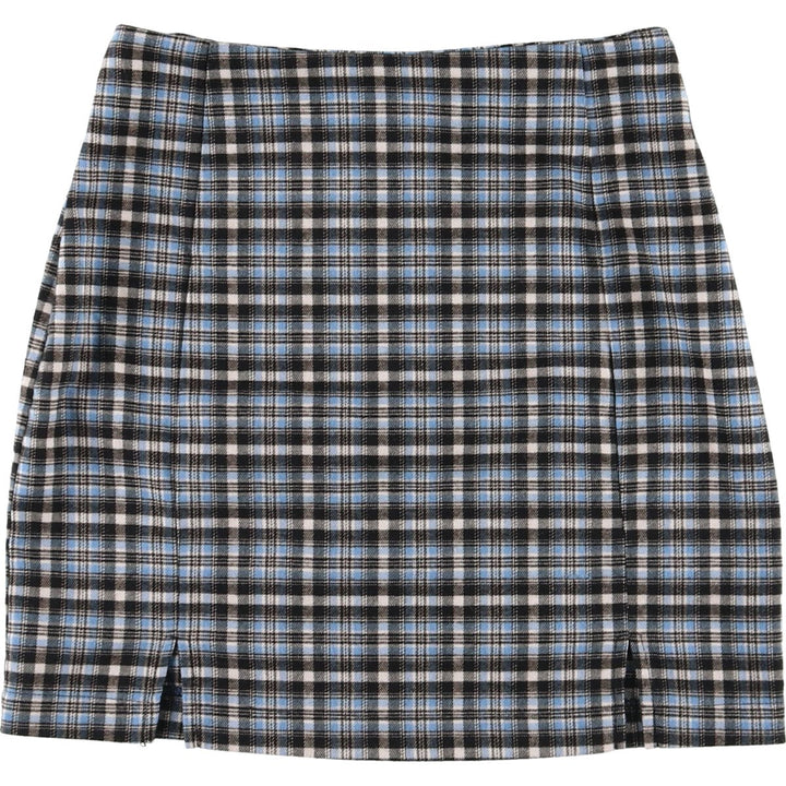 Eyeshadow Check Pattern Tight Mini Skirt Women's M size /eaa502812