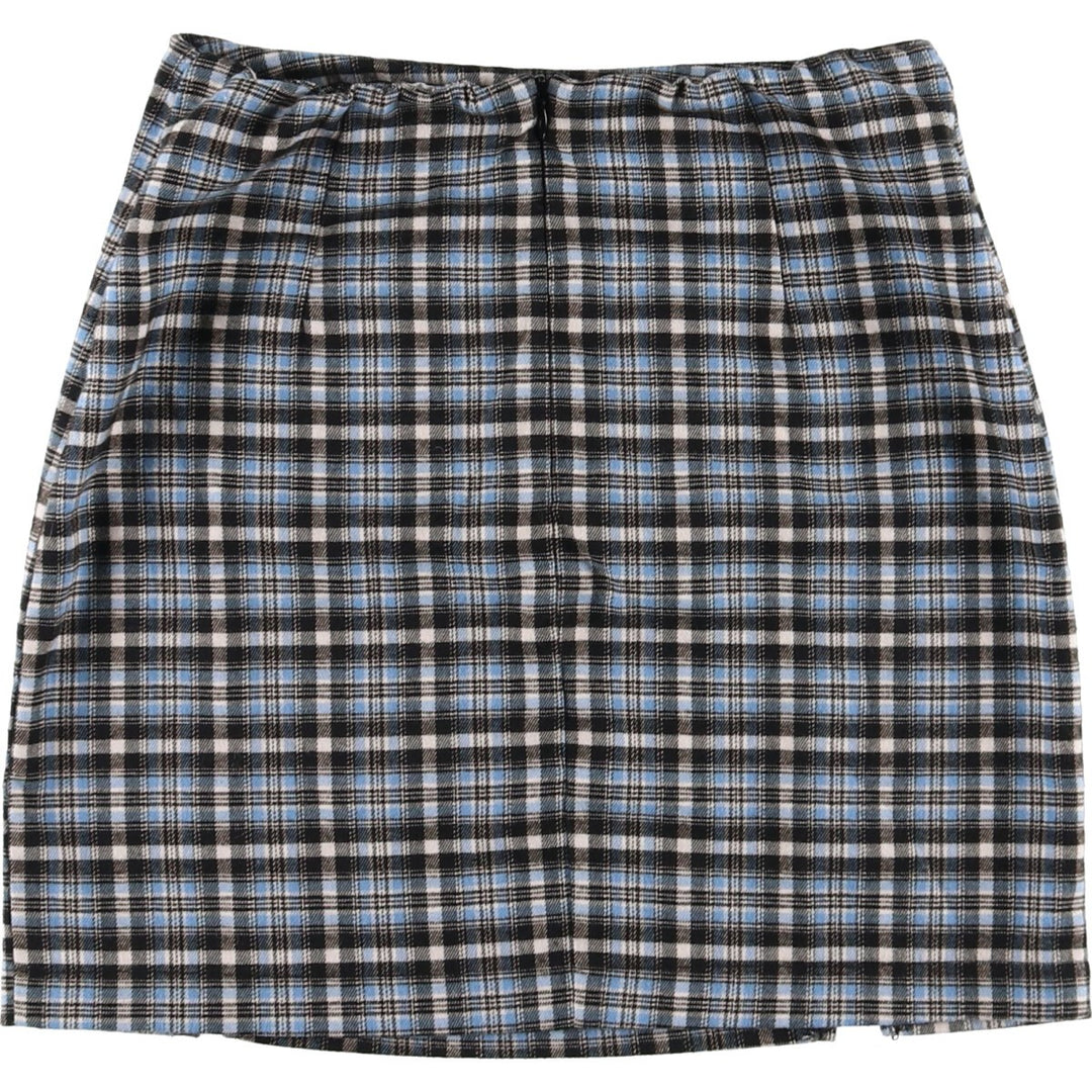 Eyeshadow Check Pattern Tight Mini Skirt Women's M size /eaa502812