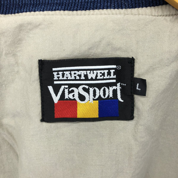 HARTWELL Viasport denim varsity jacket, men's size L / eaa502839