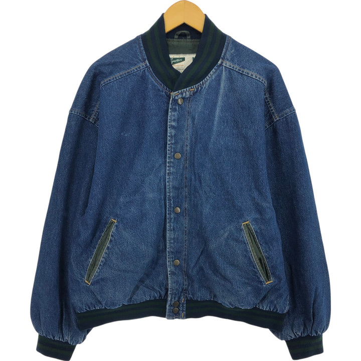 Signature Denim Varsity Jacket, Men's L size / eaa502840