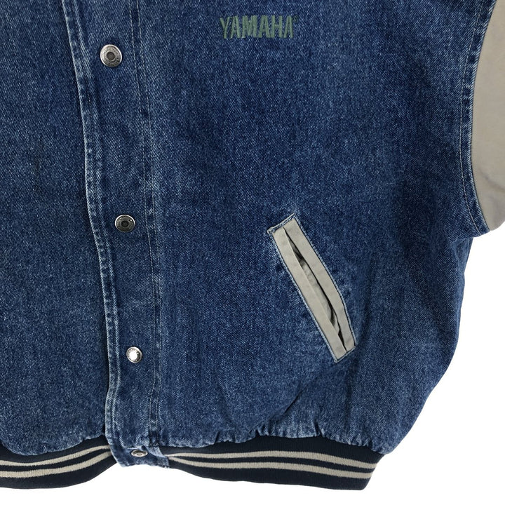 SWINGSTER YAMAHA Yamaha Denim Varsity Jacket Men's XL equivalent /eaa502843