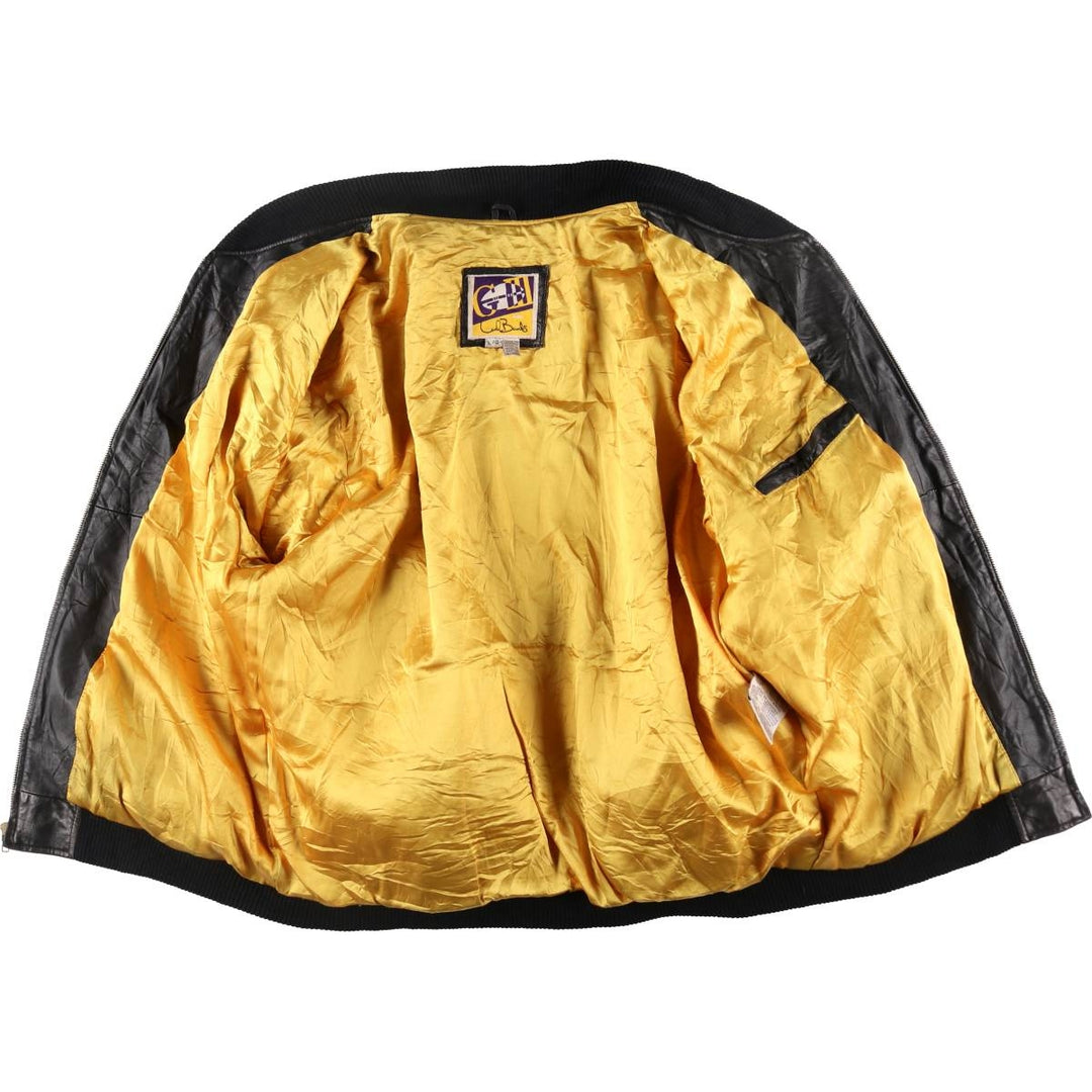 G-3 NFL MINNESOTA VIKINGS Minnesota Vikings All Leather Varsity Jacket Men's L size genuine leather black type Vintage Second Hand