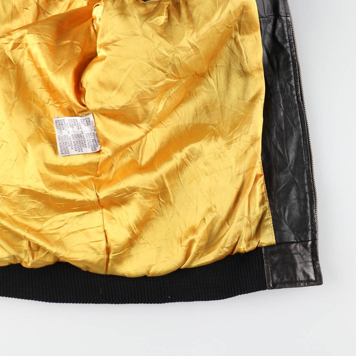 G-3 NFL MINNESOTA VIKINGS Minnesota Vikings All Leather Varsity Jacket Men's L size genuine leather black type Vintage Second Hand