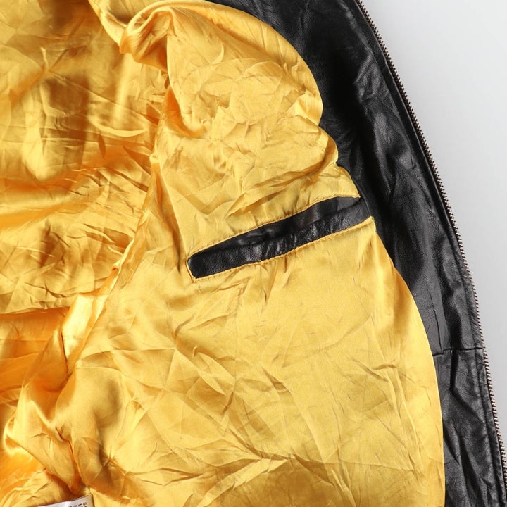 G-3 NFL MINNESOTA VIKINGS Minnesota Vikings All Leather Varsity Jacket Men's L size genuine leather black type Vintage Second Hand