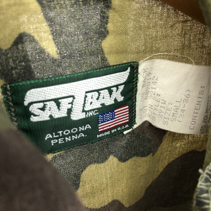 80s-90'S SAFTBAK Camouflage Pattern Woodland Camo Hunting Jacket Made in USA Men's S Size Vintage /eaa502866