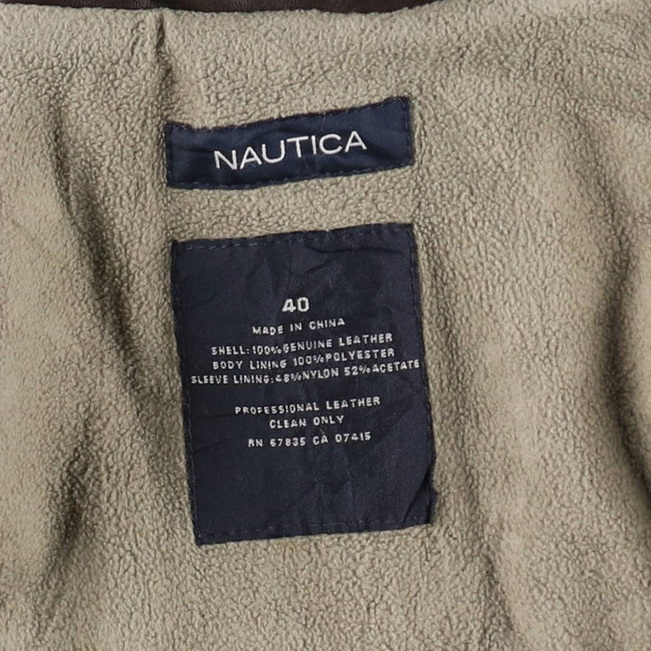 NAUTICA Leather Blouson Type Men's M Size / eaa502885