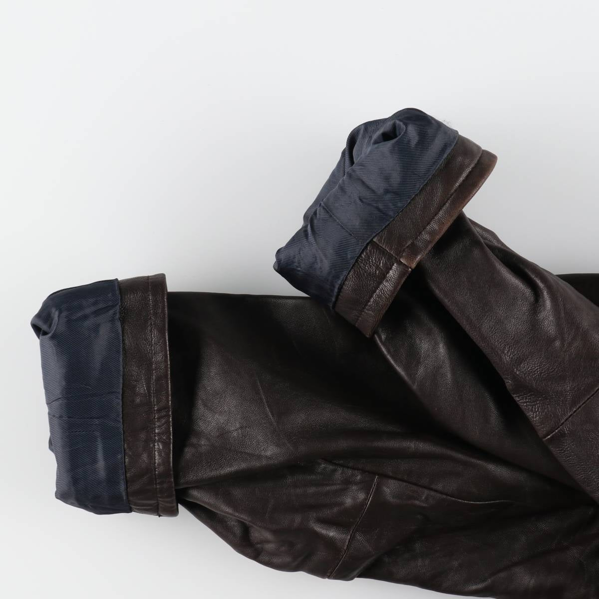 90'S NAUTICA Leather Blouson Type Men's L Size Vintage