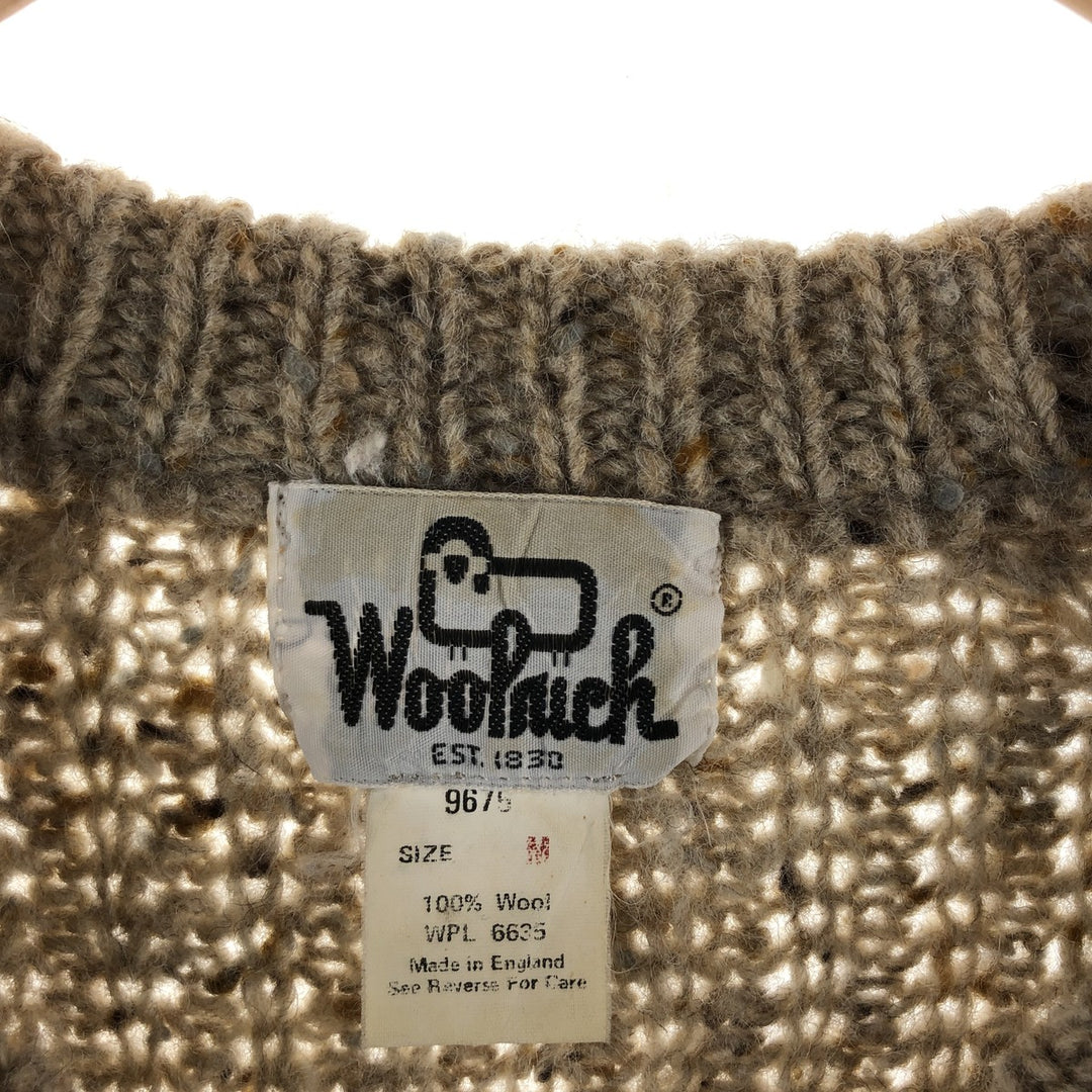 70'S WOOLRICH Color Nep Ribbed Wool Knit Sweater Made in England Men's M Size Vintage /eaa502917