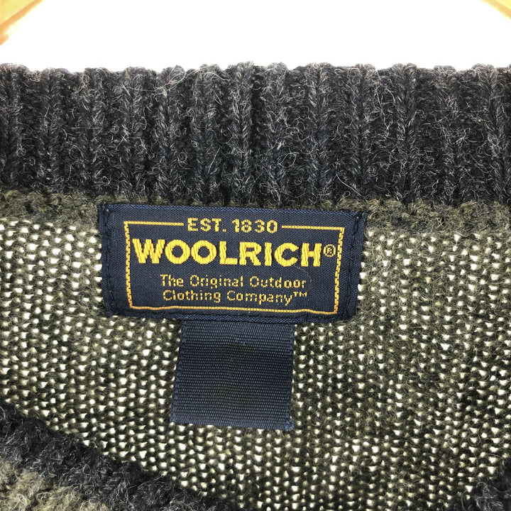 WOOLRICH Wool knit sweater, Henley neck, men's size L / eaa502919