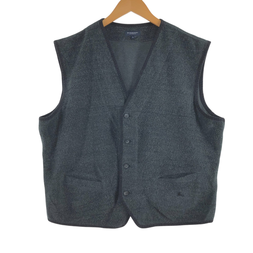 Burberry's LONDON front-opening wool knit vest, men's size L / eaa502921