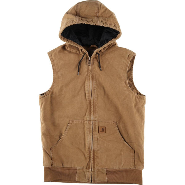 90'S Carhartt hooded duck vest, men's size M, vintage / eaa502940