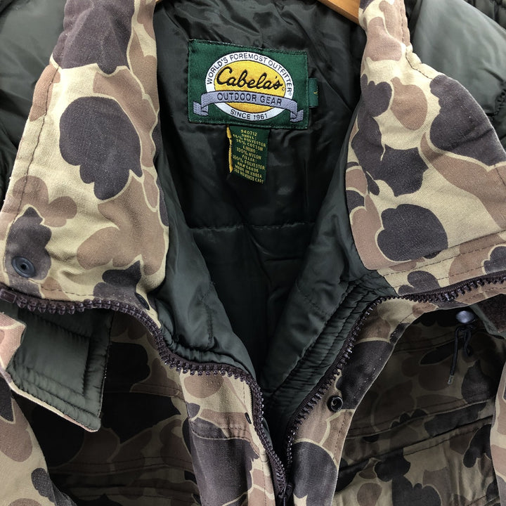 90'S Cabelas Padded Camouflage Pattern Duck Hunter Camo Fishing Jacket Men's L size / eaa502969