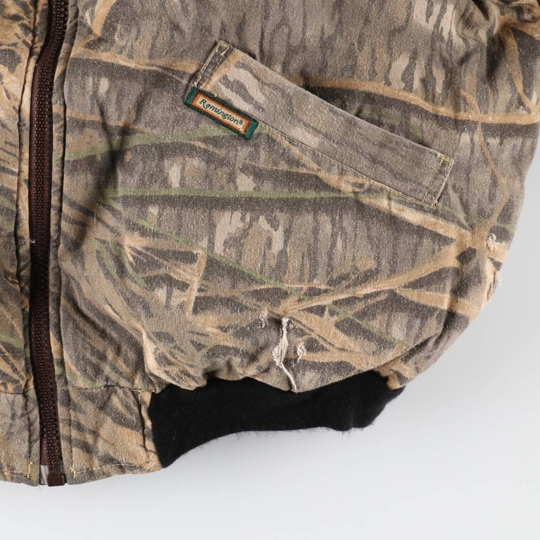 Remington Camouflage Pattern Real Tree Camo Reversible Padded Jacket Puffer Jacket Men's Size L /eaa502973