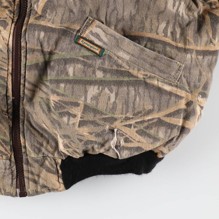 Remington Camouflage Pattern Real Tree Camo Reversible Padded Jacket Puffer Jacket Men's Size L /eaa502973