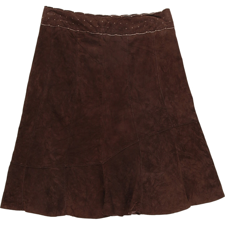 CAbi Half-length Suede Leather Skirt Women's Size L /eaa503003