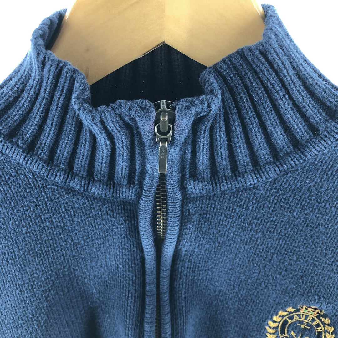 Ralph Lauren LAUREN Cotton knit half zip sweater Made in Australia Women's L size /eaa503016