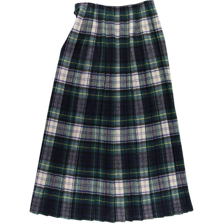 Selfridges Tartan Check Wool Maxi Wrap Skirt Women's Size L /eaa503017